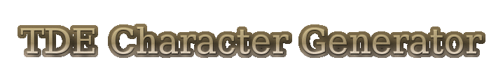 TDE Character Generator